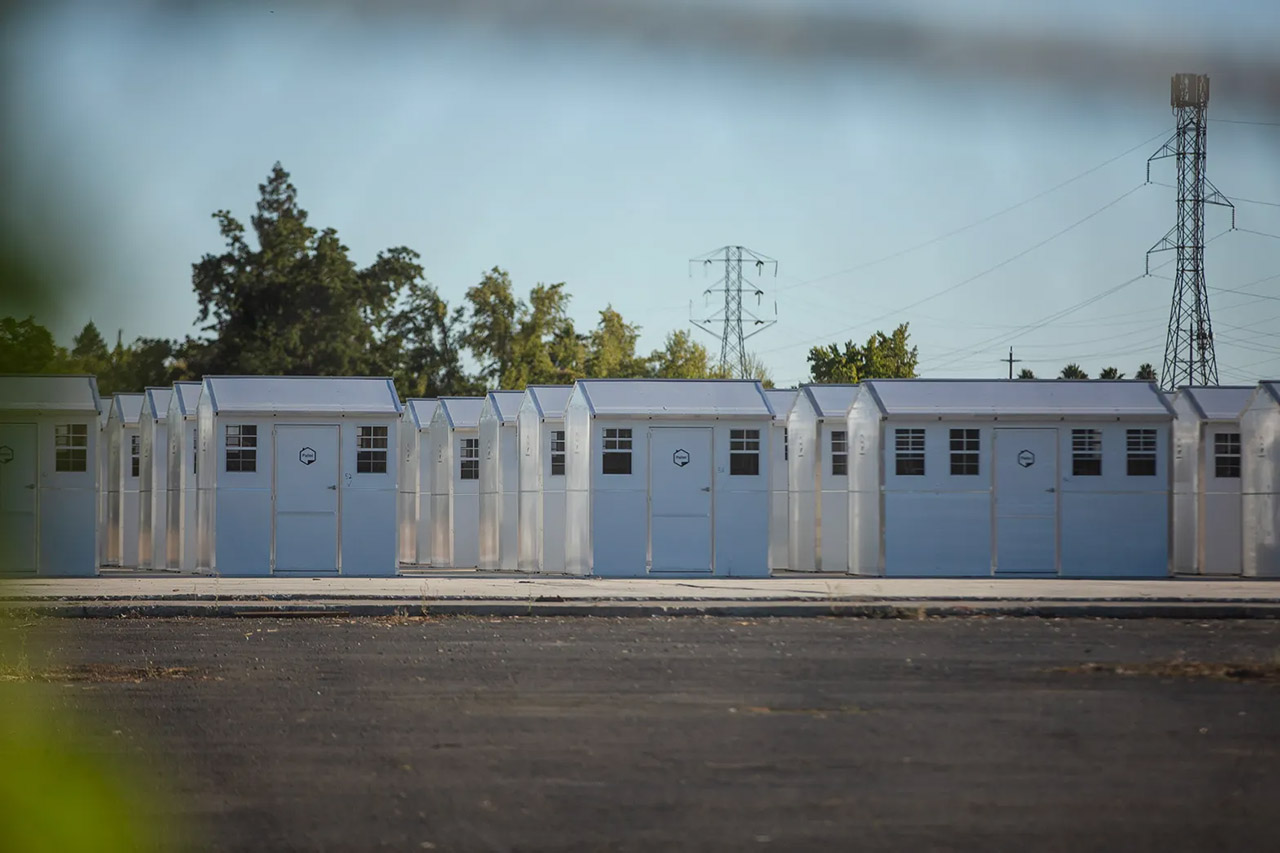 A Tiny Home Village, for an affordable solution towards housing the homeless, in Sacramento on Sep. 29, 2022.