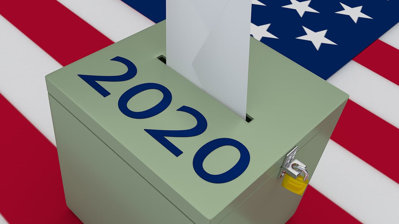 Photo of a 2020 ballot box