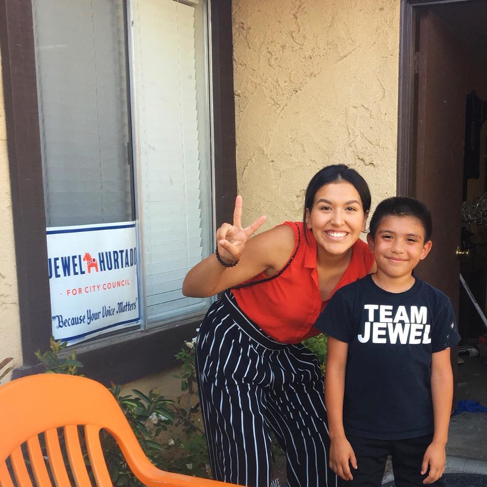 Photo of Jewel Hurtado and a young boy