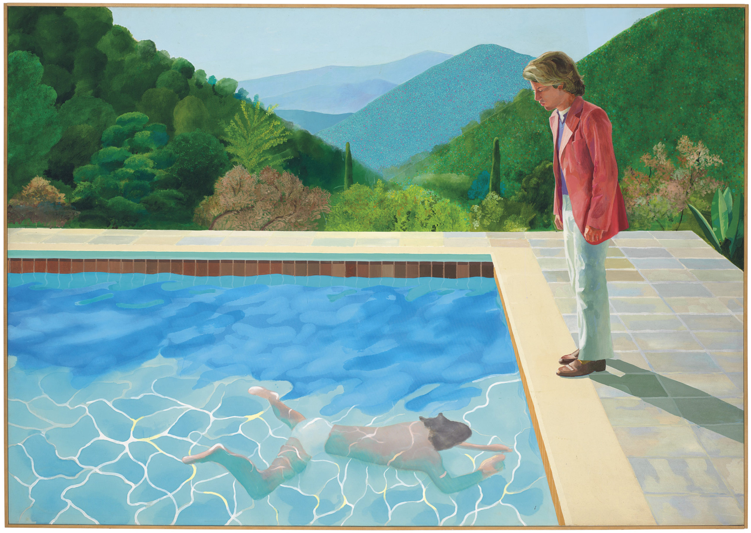 Photo of a David Hockey painting