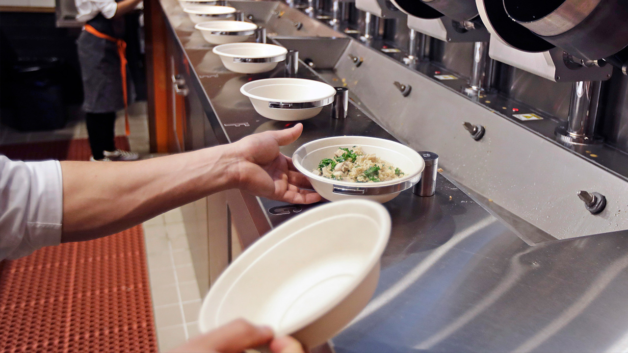 Photo of robotic food preparation