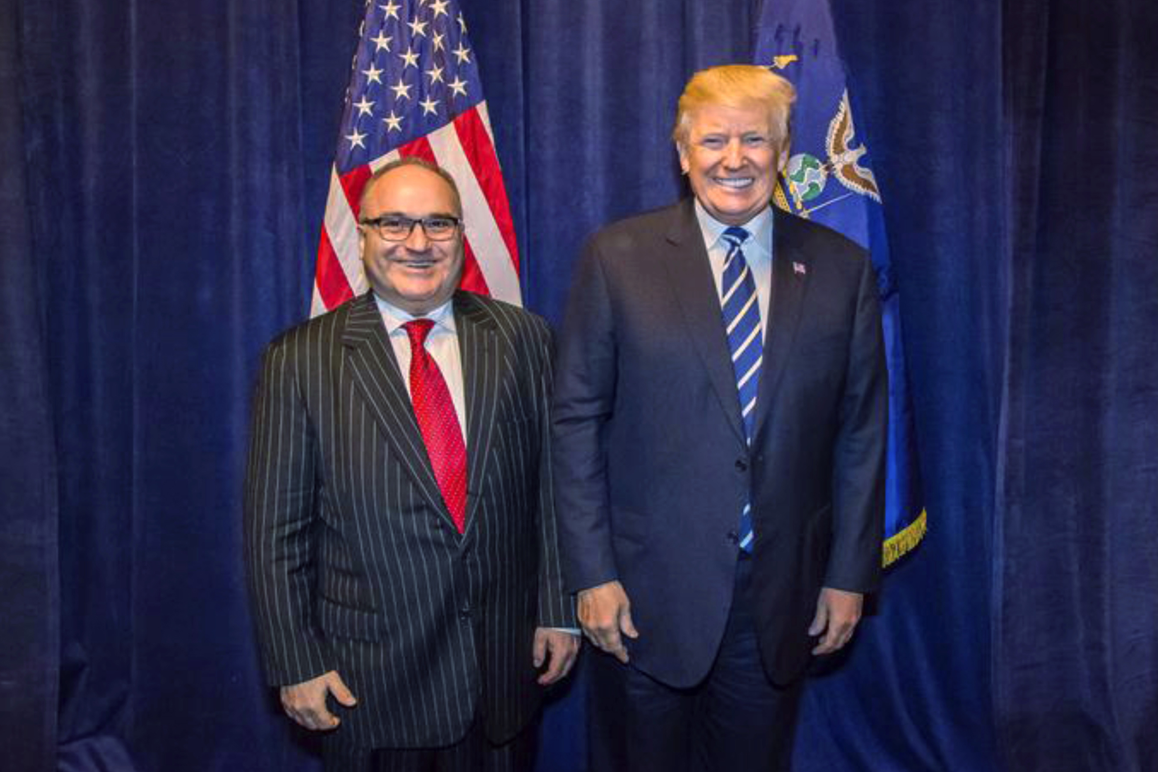 George Nader, left, with President Donald Trump