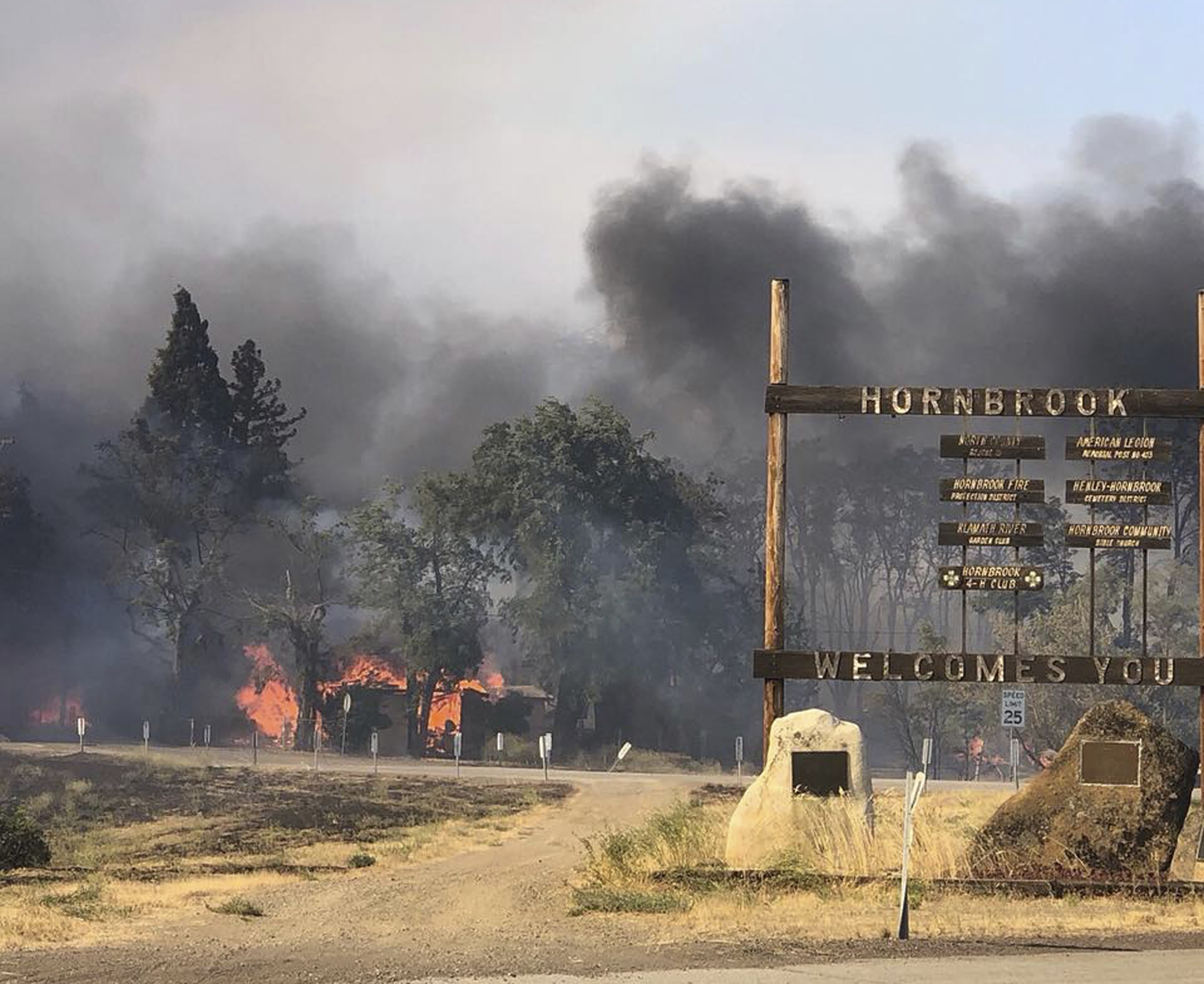 Photo of Hornbrook, Calif., fire damage