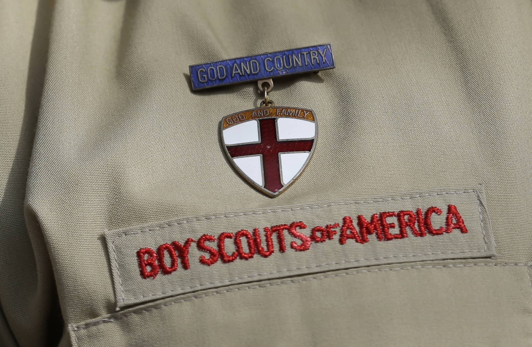 Photo of a detail of a boy scout uniform