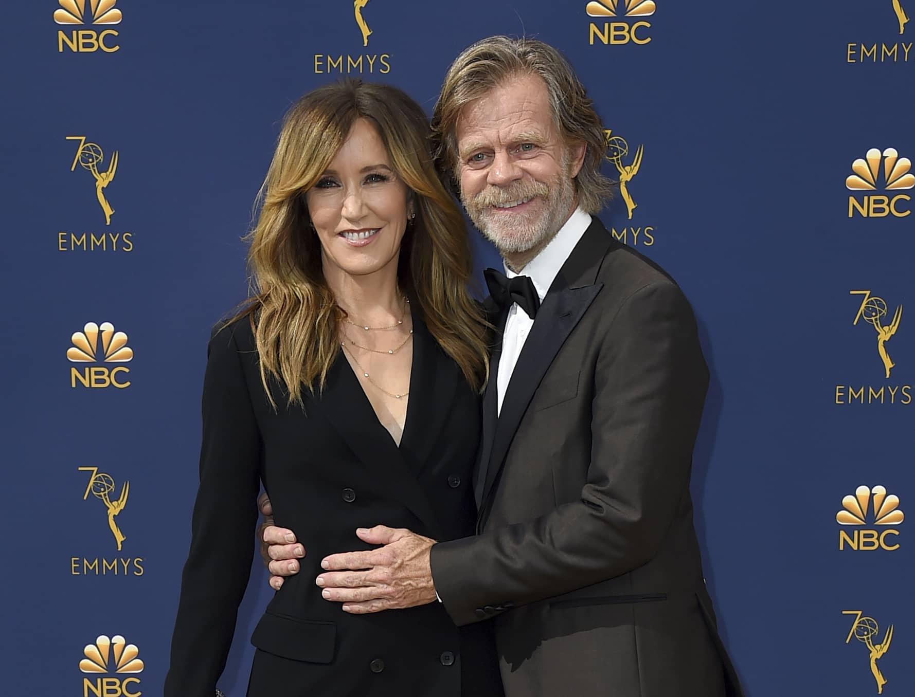 Photo of William H. Macy and his wife Felicity Huffman