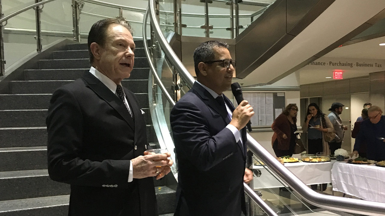 Photo of Councilmembers Paul Caprioglio and Miguel Arias