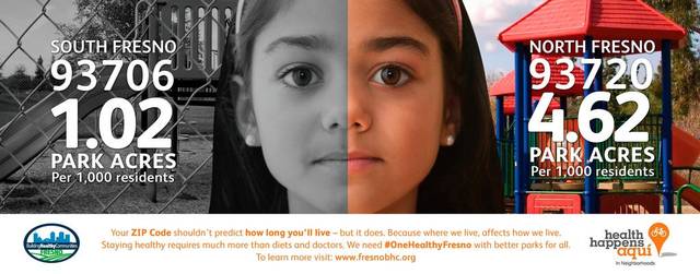 This billboard from Building Healthy Communities was a topic of discussion.