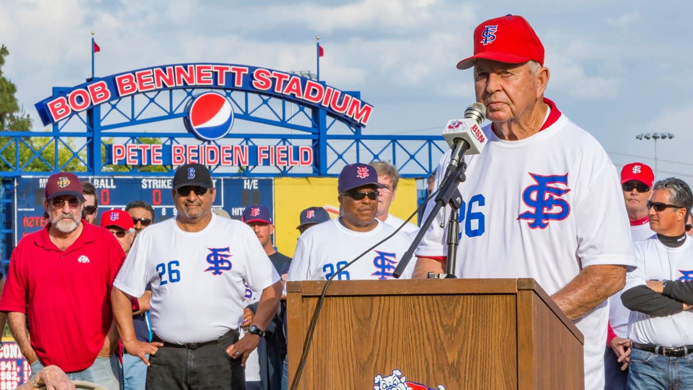 Photo of former Fresno State baseball coach Bob Bennett, who died Sunday, May 31, 2020