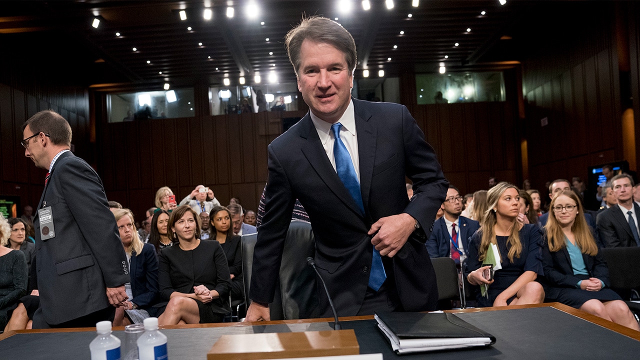 Photo of President Donald Trump's Supreme Court nominee, Brett Kavanaugh at a federal appeals court