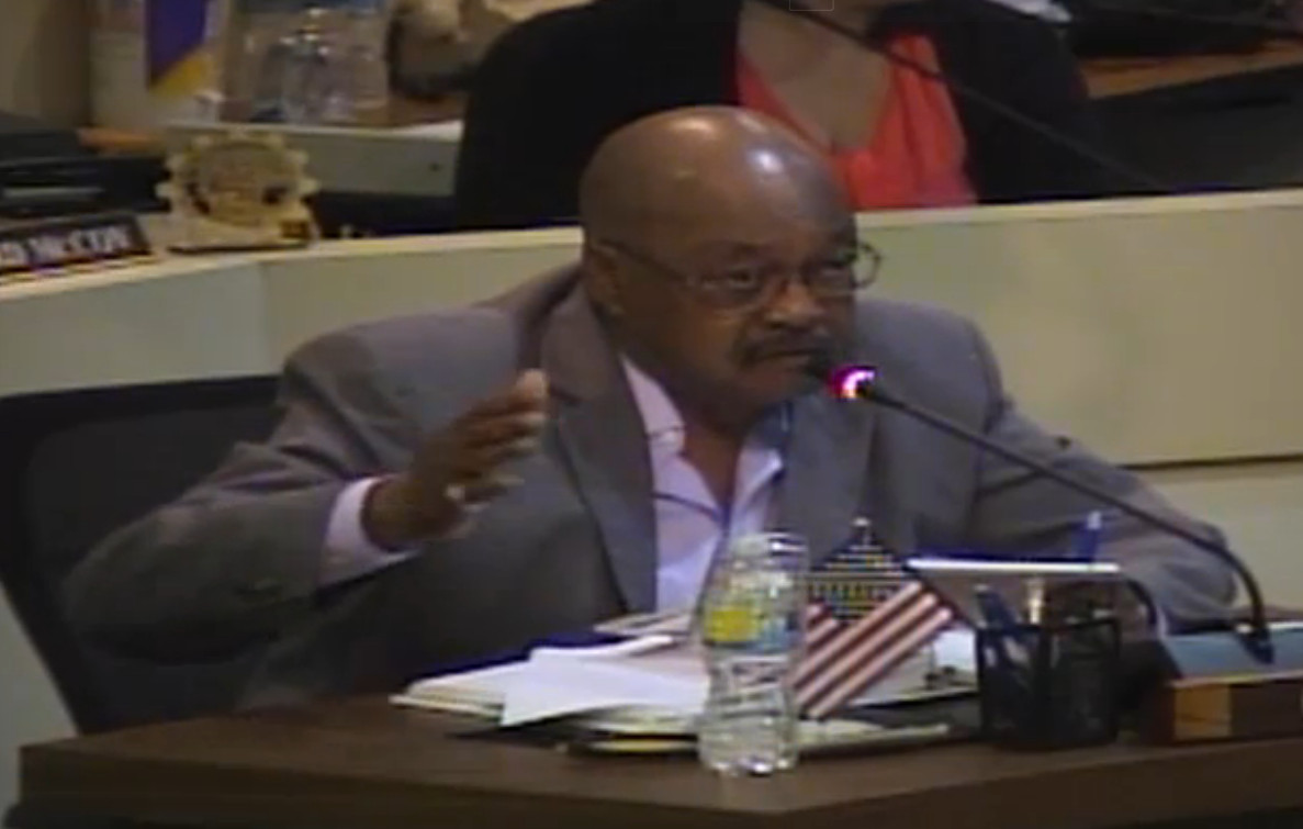 Trustee Cal Johnson at the FUSD board meeting October 26, 2016.