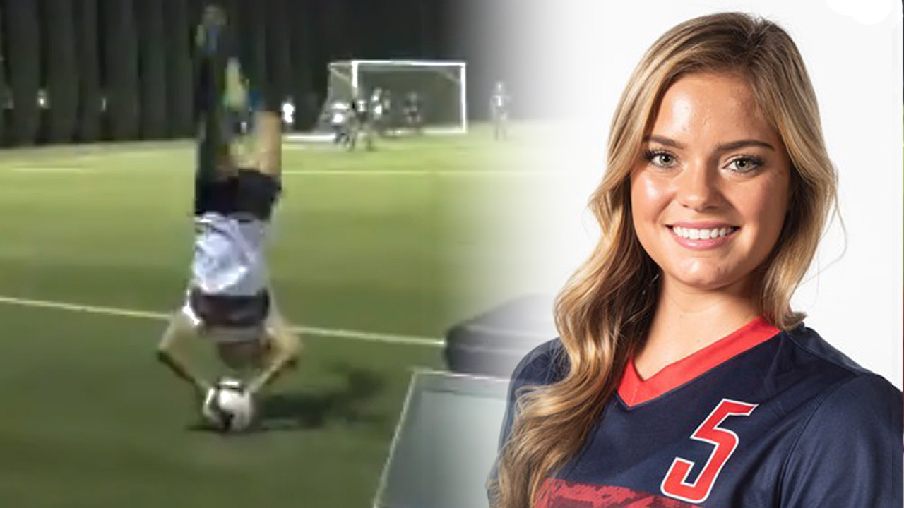 Composite Photo Illustration of Fresno State Soccer Player Chloe Chedester