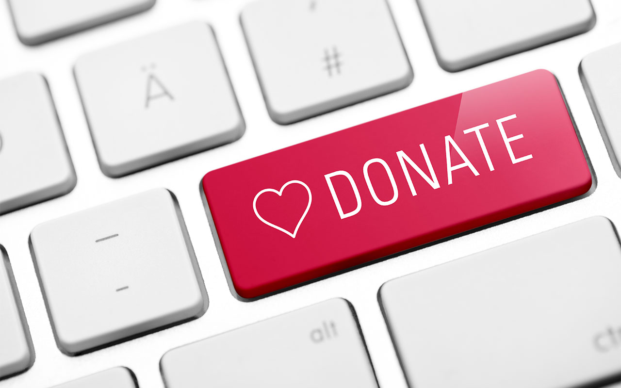 Photo of a donate button
