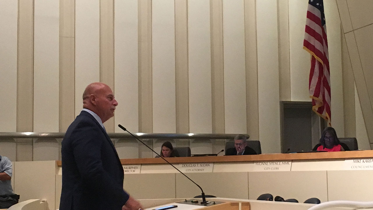 Photo of Police Chief Jerry Dyer at Fresno City Hall