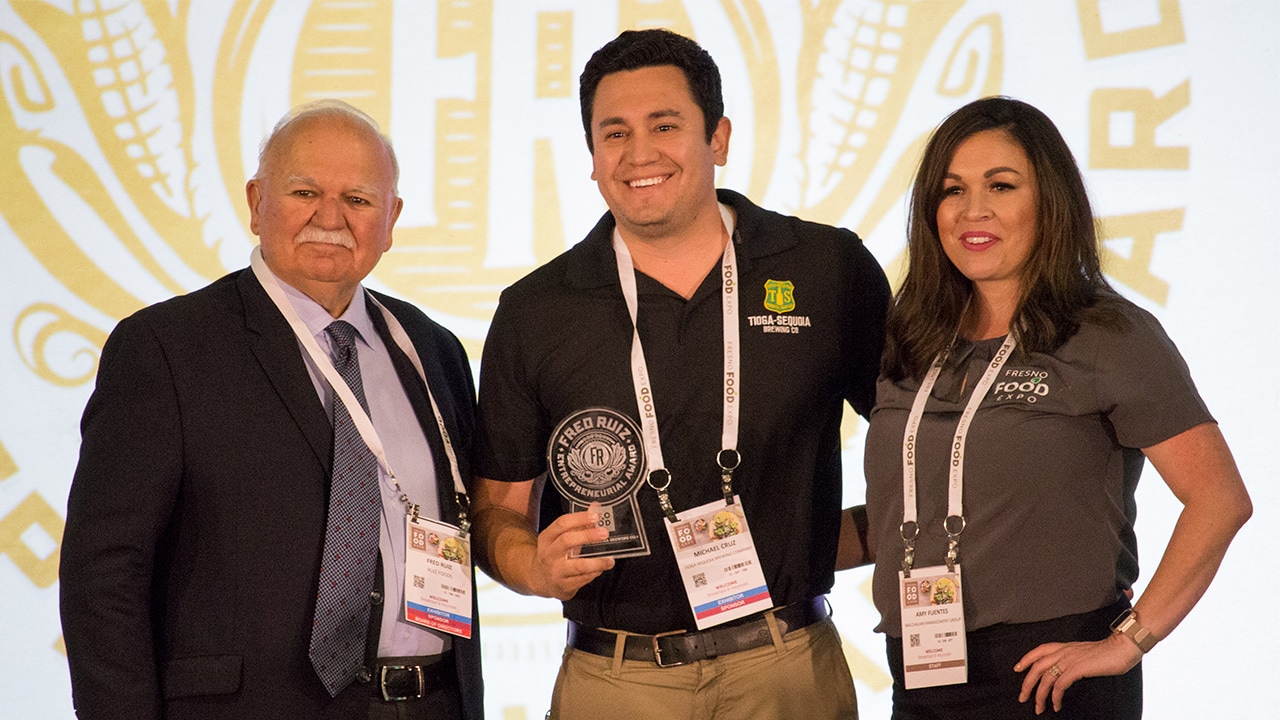 Photo of the Fred Ruiz Entrepreneurial Award winners, Tioga Sequoia Brewery