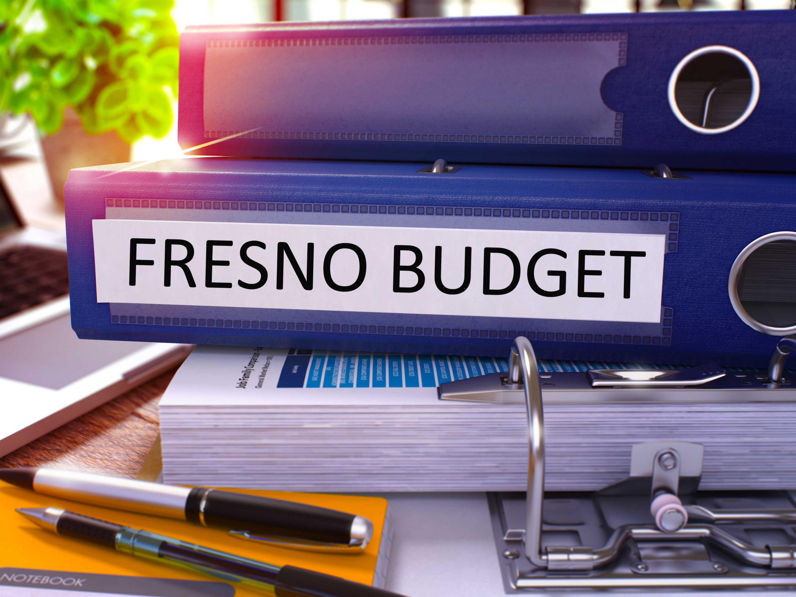 Image of city of Fresno budget binders