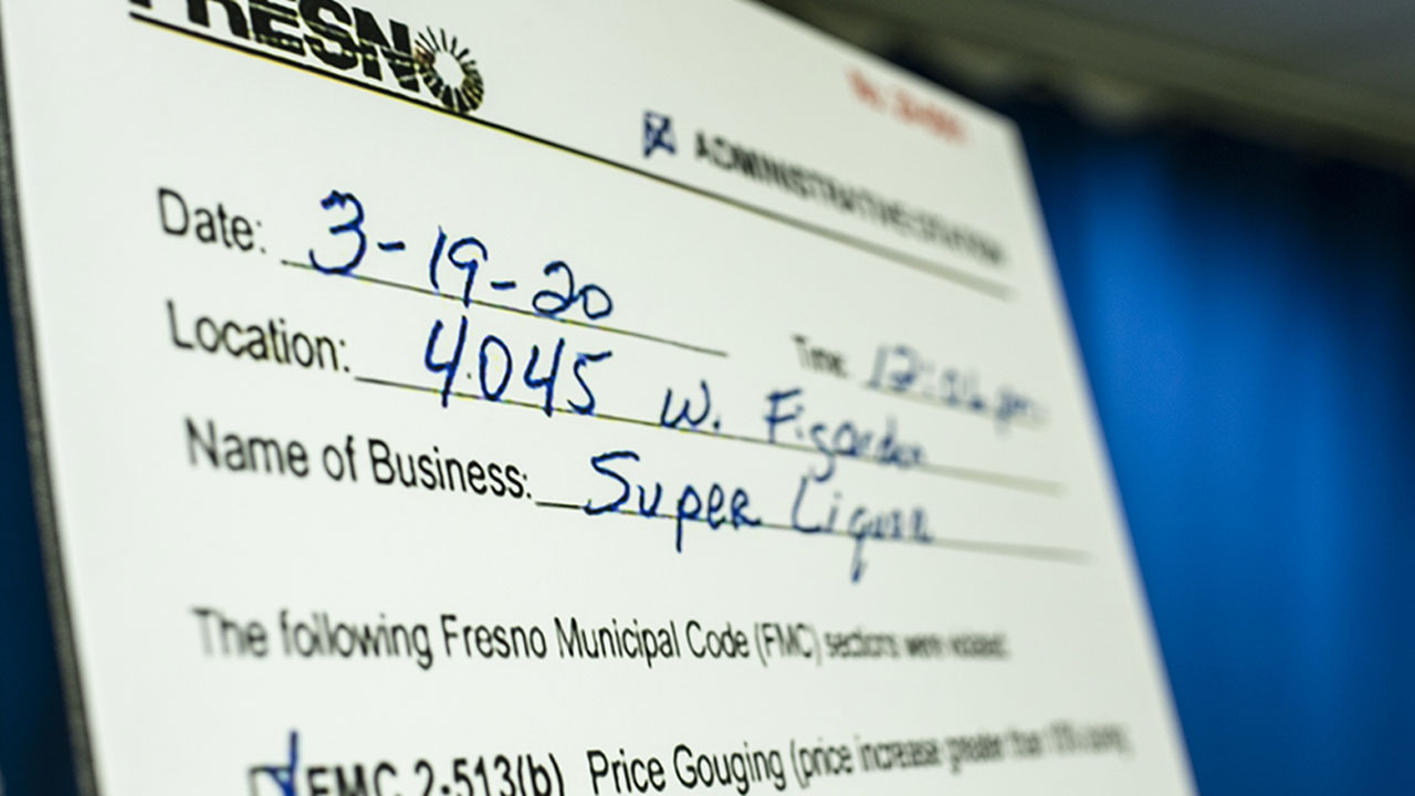 Enlargement of administrative citation issued for alleged price gouging.