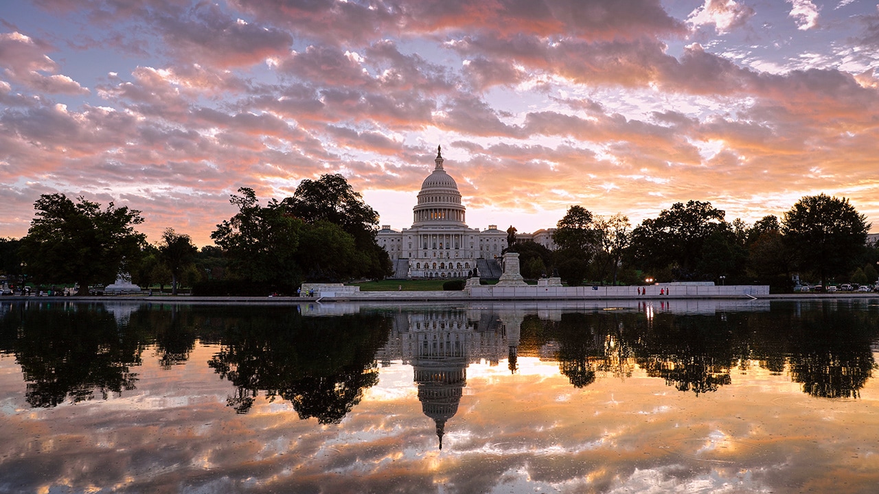 Photo of the U.S. Capitol is seen at sunrise, in Washington in 2017