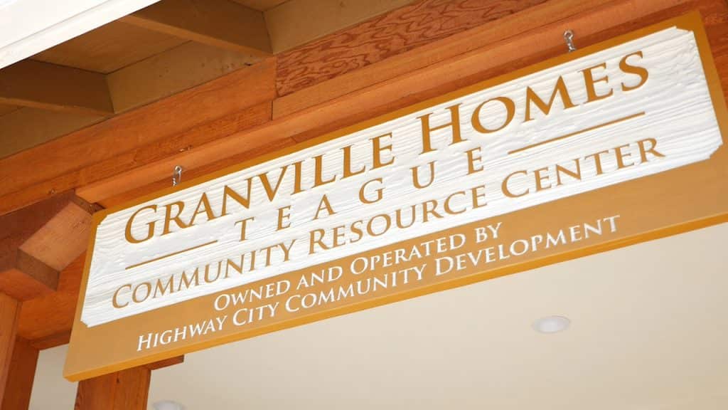 Photo of the sign for the Highway City resource center
