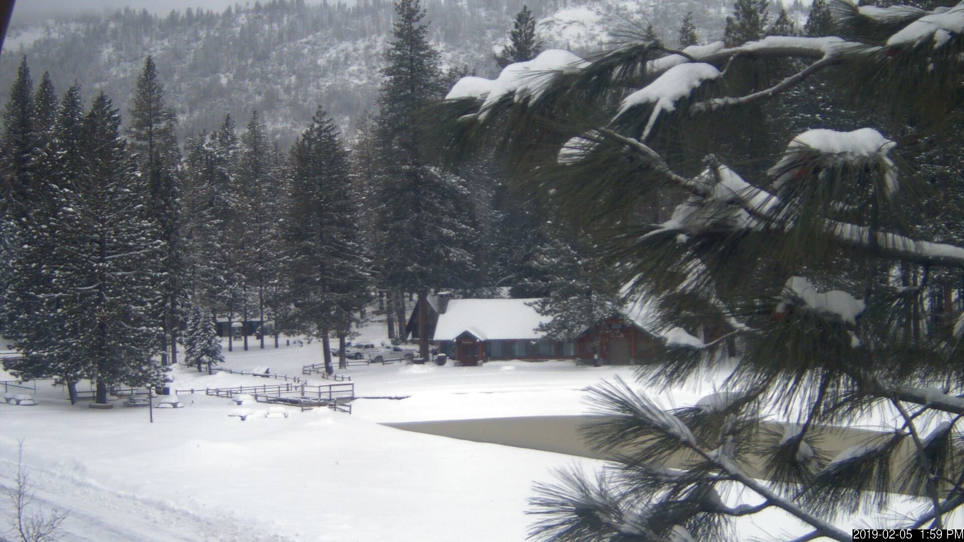 Photo of snow at Hume Lake, California
