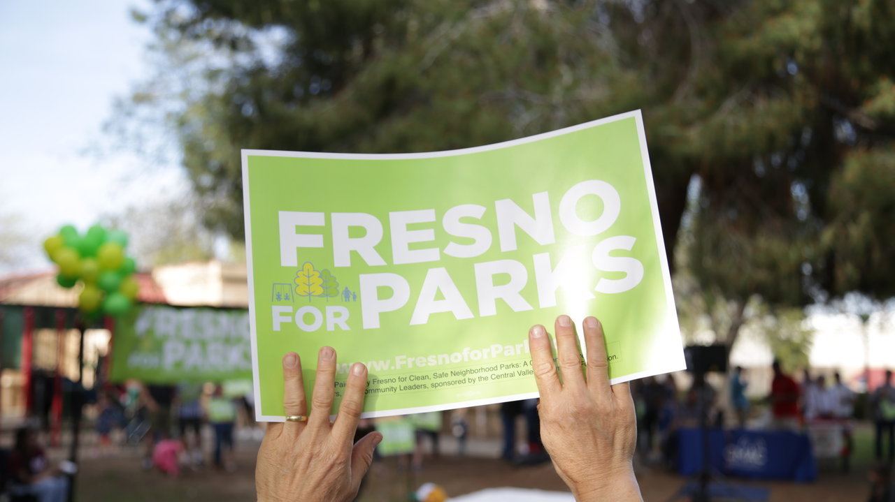 GV Wire photo of Fresno For Parks sign
