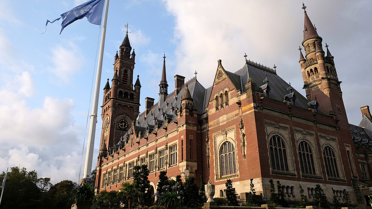 Photo of the International Court of Justice in the Hague, the Netherlands