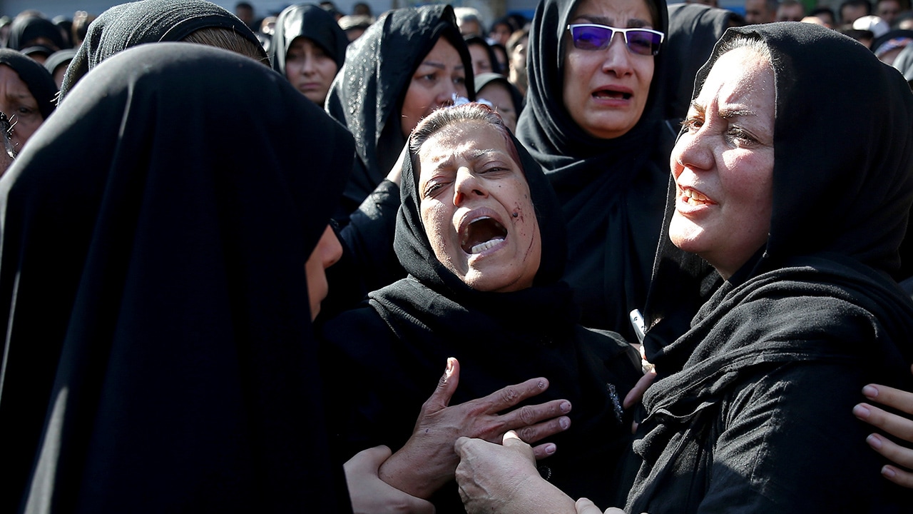 Photo of families of the victims of military parade attack in Ahvaz, Iran