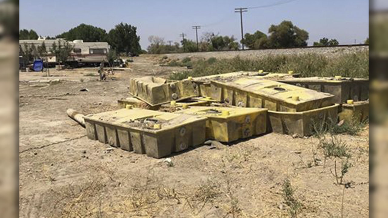 Septic tanks on the property of Jack's RV Resort in Mendota