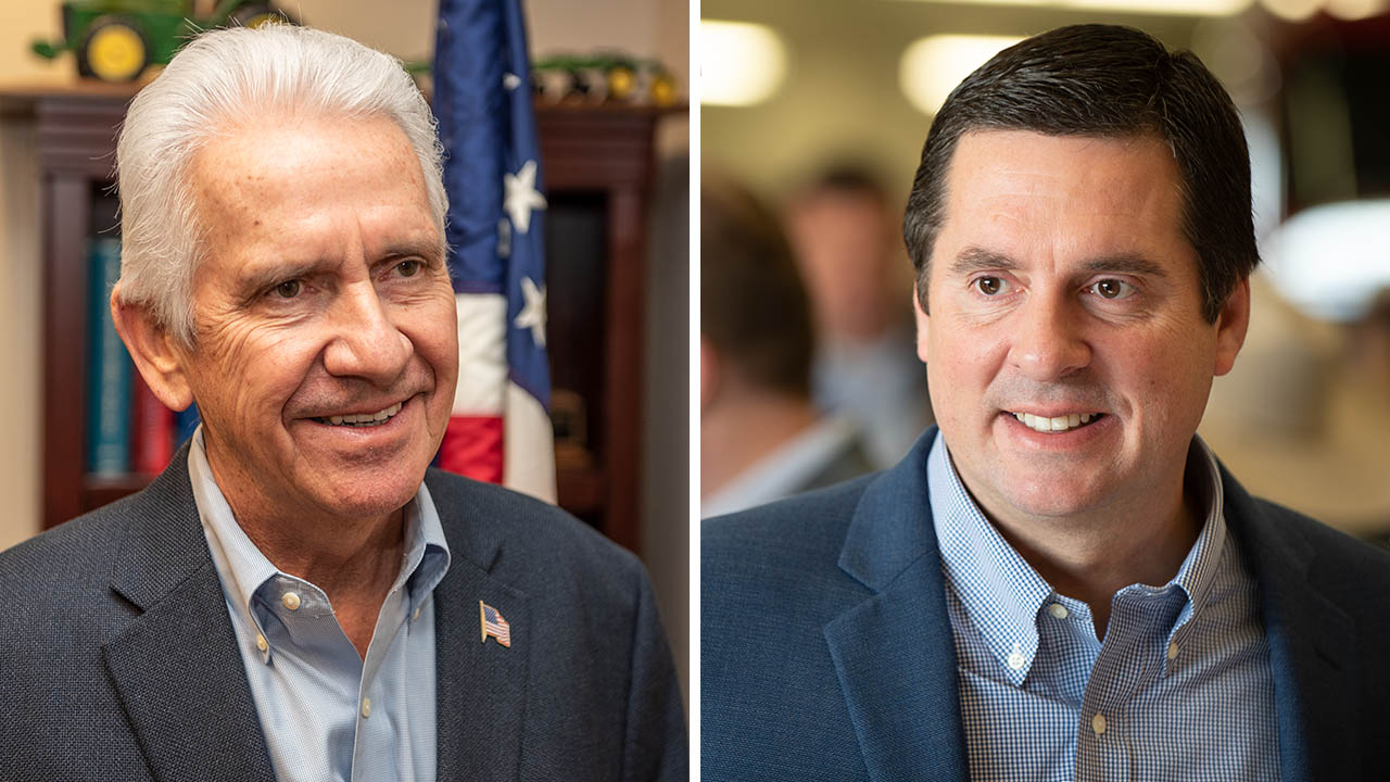 Rep. Jim Costa and Rep. Devin Nunes in side by side composite image.