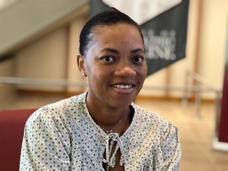 Joele Tueno Scott, first year medical student at California Health Sciences University College of Osteopathic Medicine, shot on Sept. 27, 2022.(GV Wire/Nancy Price)