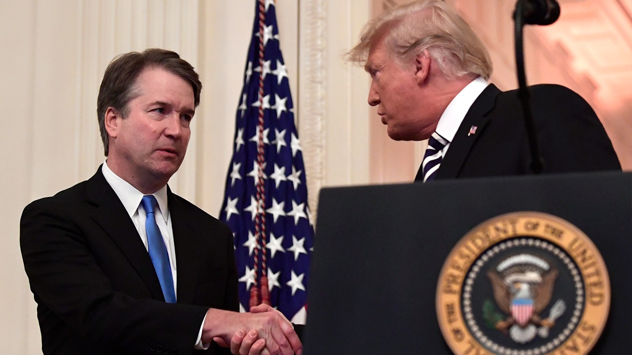 Photo of Brett Kavanaugh and President Donald Trump