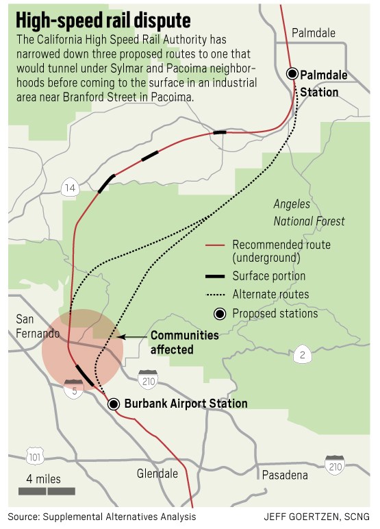 Photo of California-Las Vegas train map