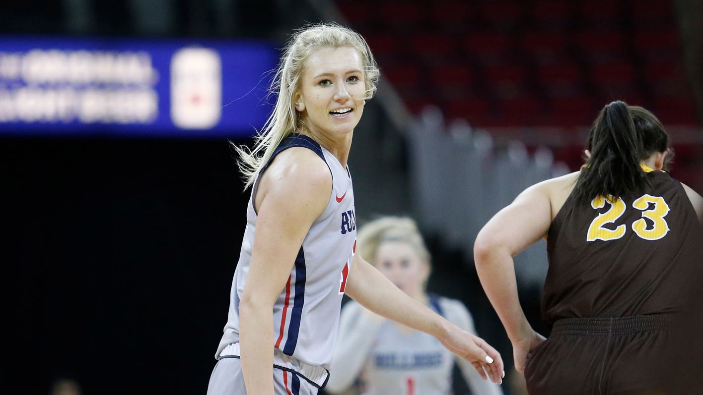 Game action of Fresno State forward Maddi Utti