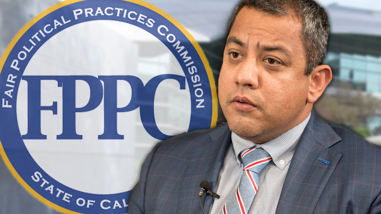 Photo of Miguel Arias with the FPPC logo