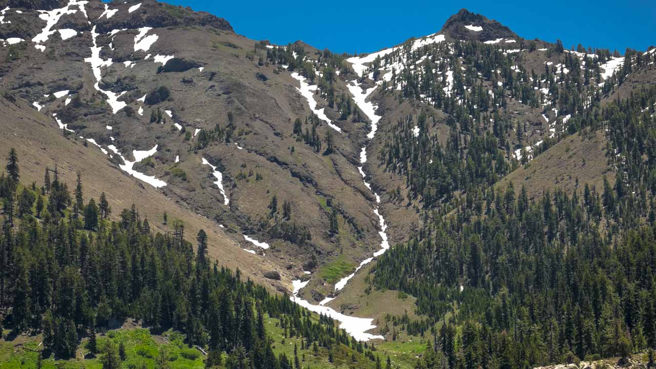 Photo of snow on mountains