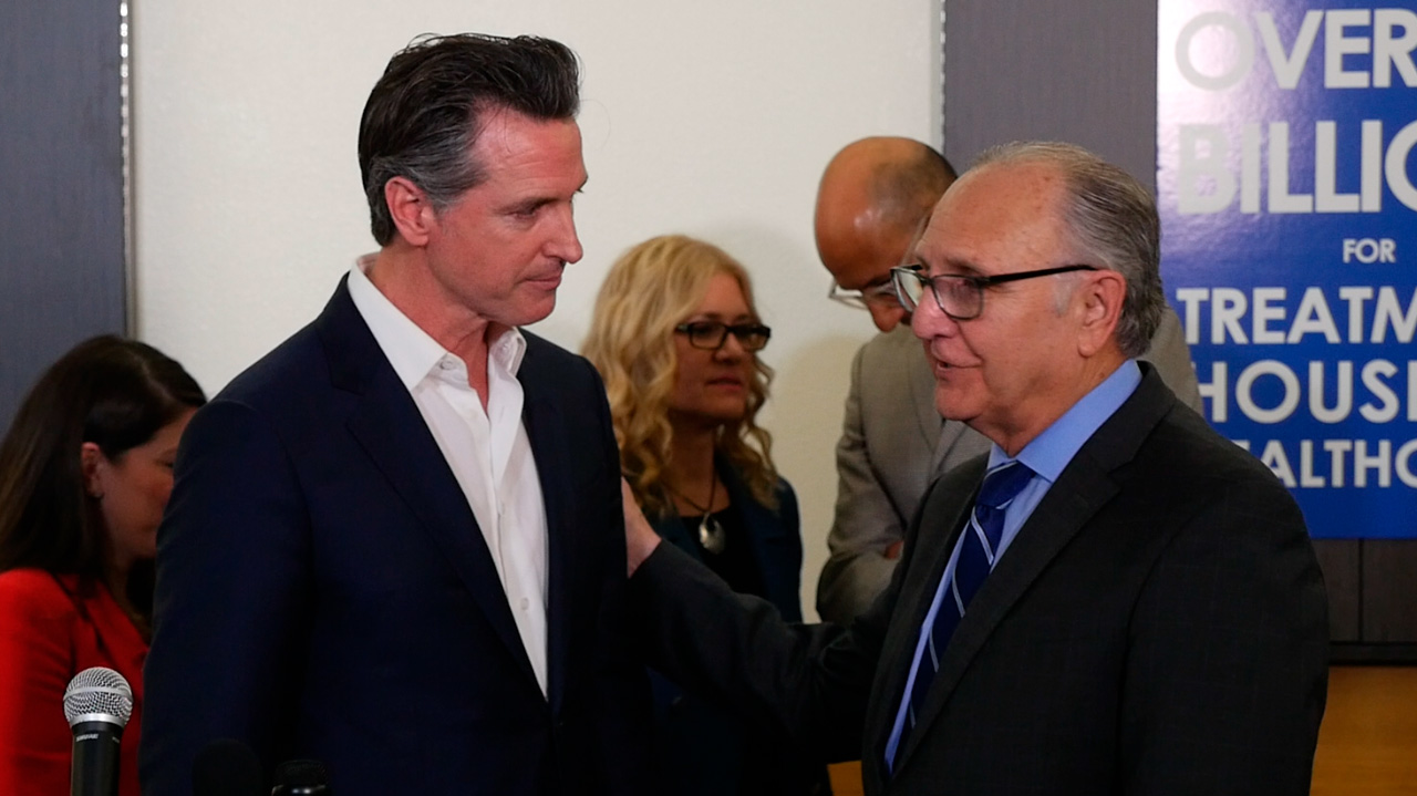 Photo of Gov. Gavin Newsom and Fresno Mayor Lee Brand