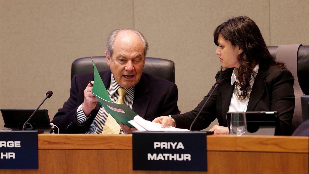 Photo of George Diehr and board Vice President Priya Mathur