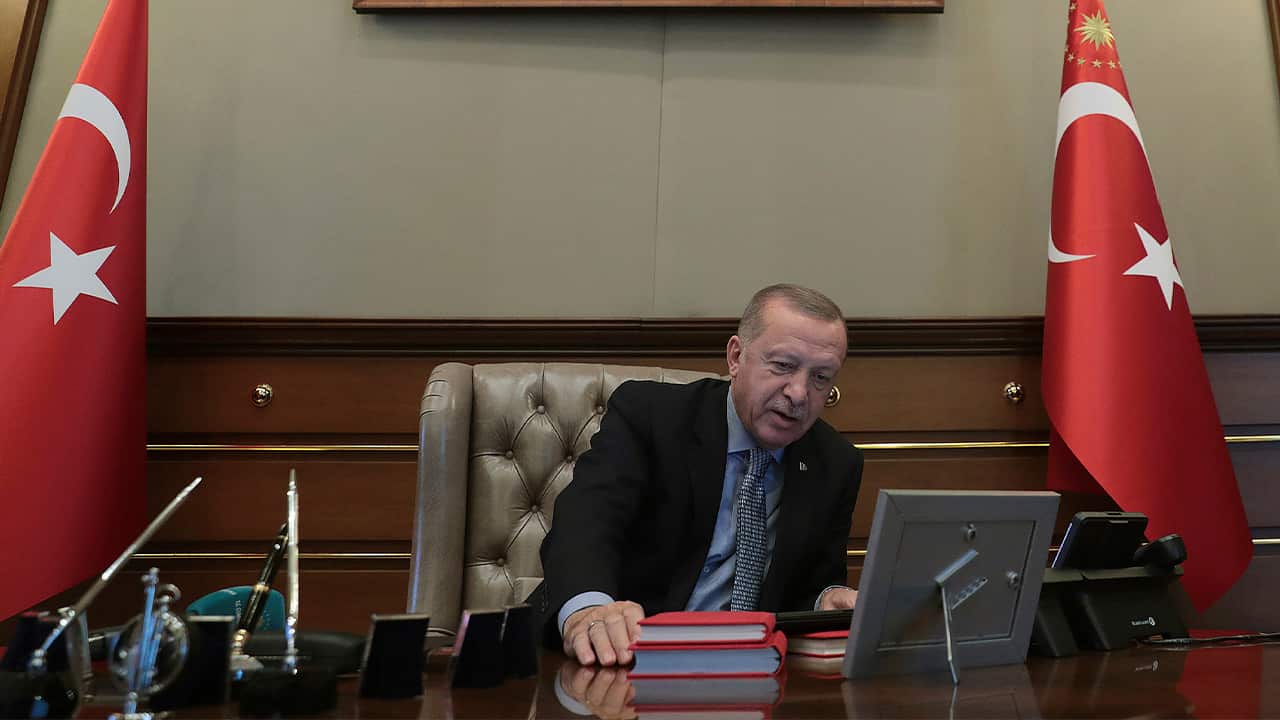 Photo of Turkey's President Recep Tayyip Erdogan