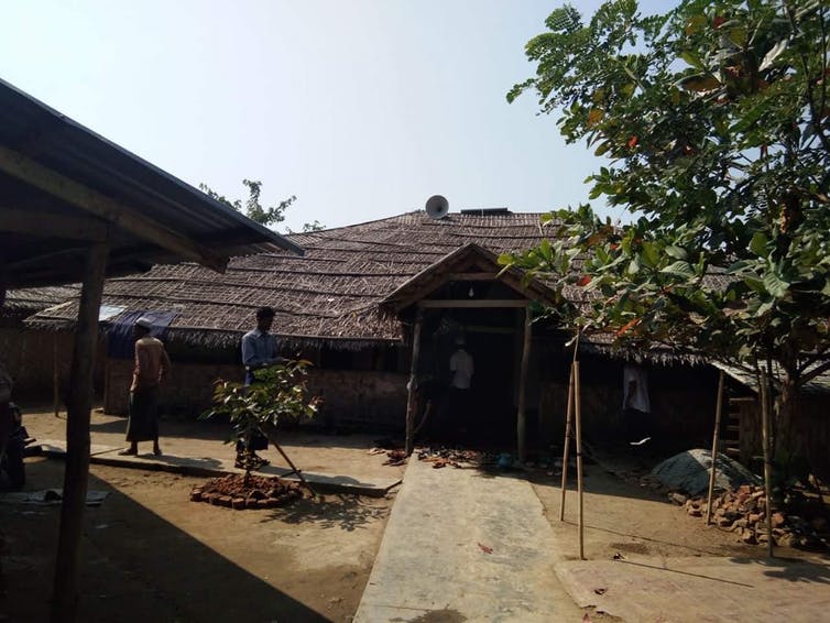 Picture of a camp for displaced Rohingyas in the city of Sittwe in western Myanmar