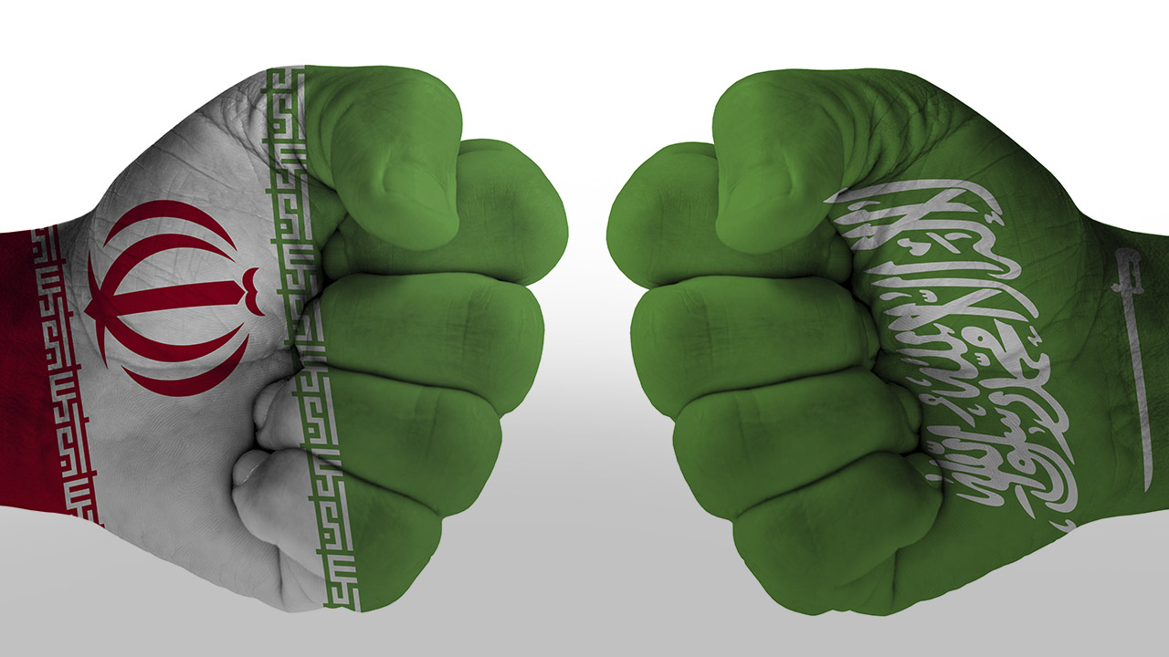 Saudi Arabia and Iran Conflict graphic