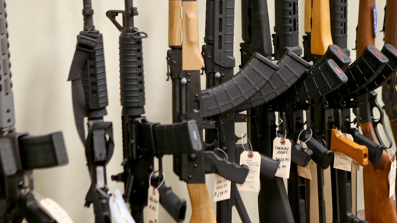 Photo of semi-automatic rifles