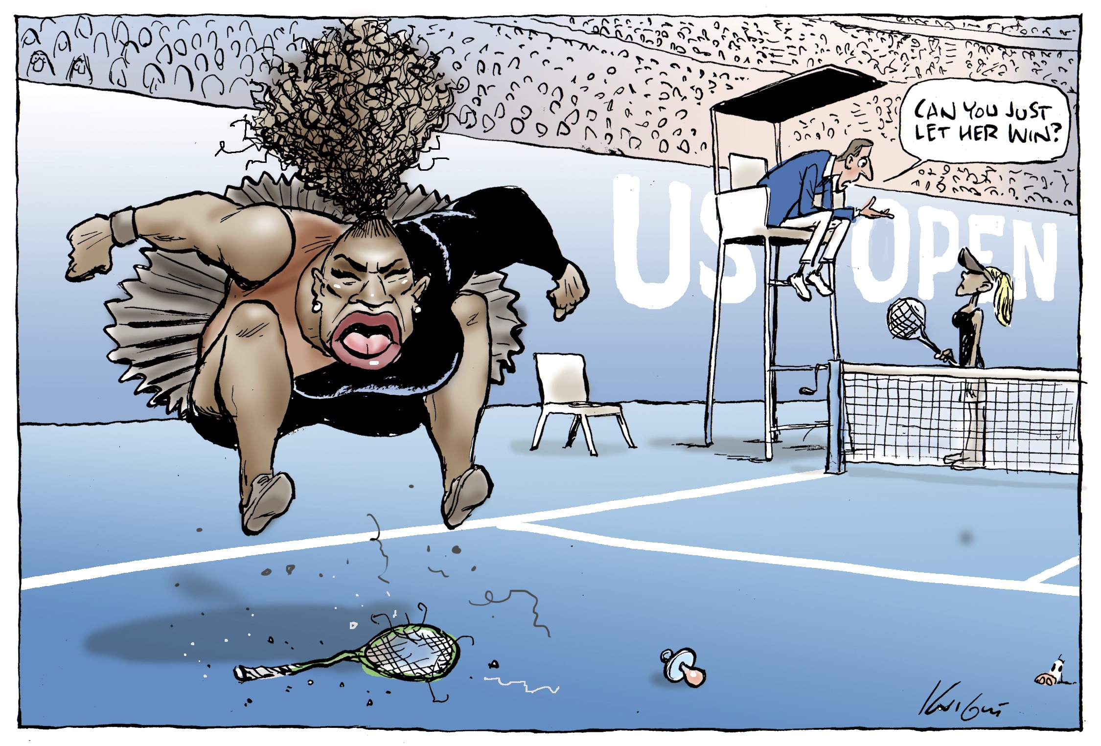 Photo of Serena Williams cartoon