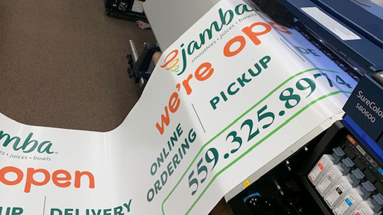 Photo of a free banner from Professional Print and Mail in Fresno, California