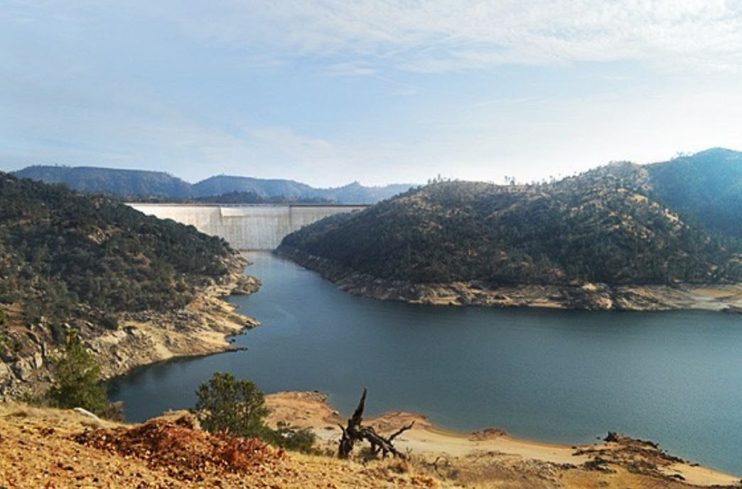 Photo illustration of proposed Temperance Flat dam
