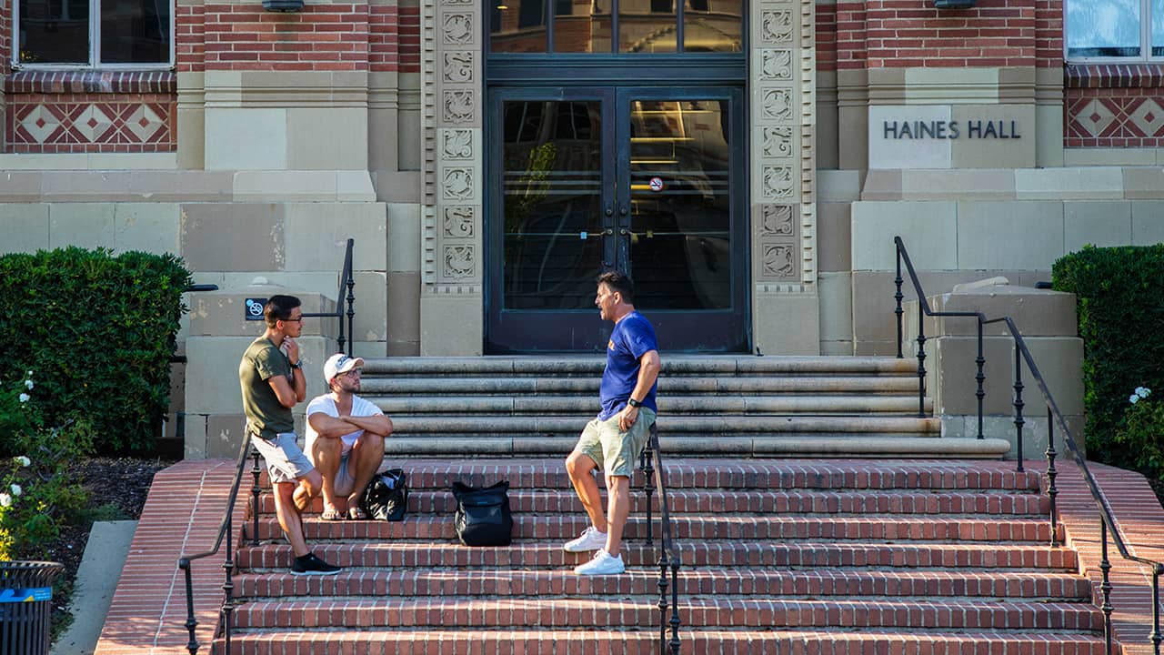 Photo of people on the UCLA campus
