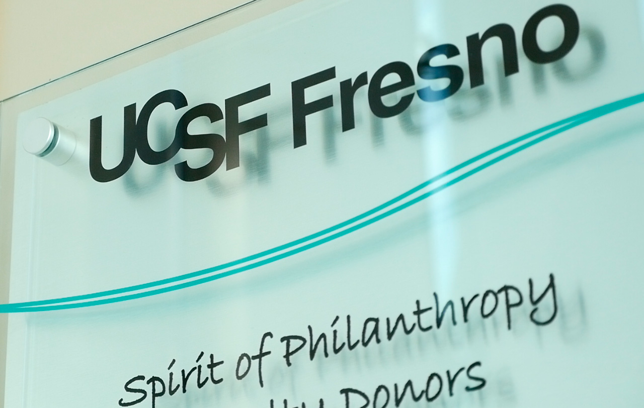 Photo of a sign at UCSF Fresno