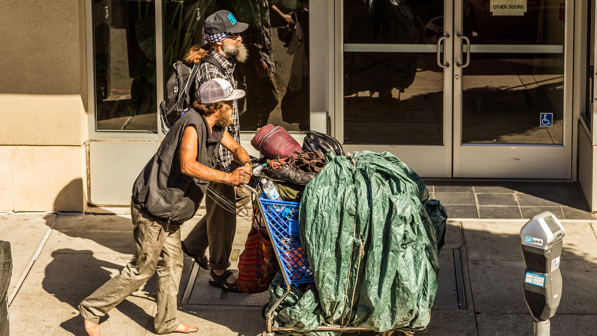 Photo of 2 homeless men