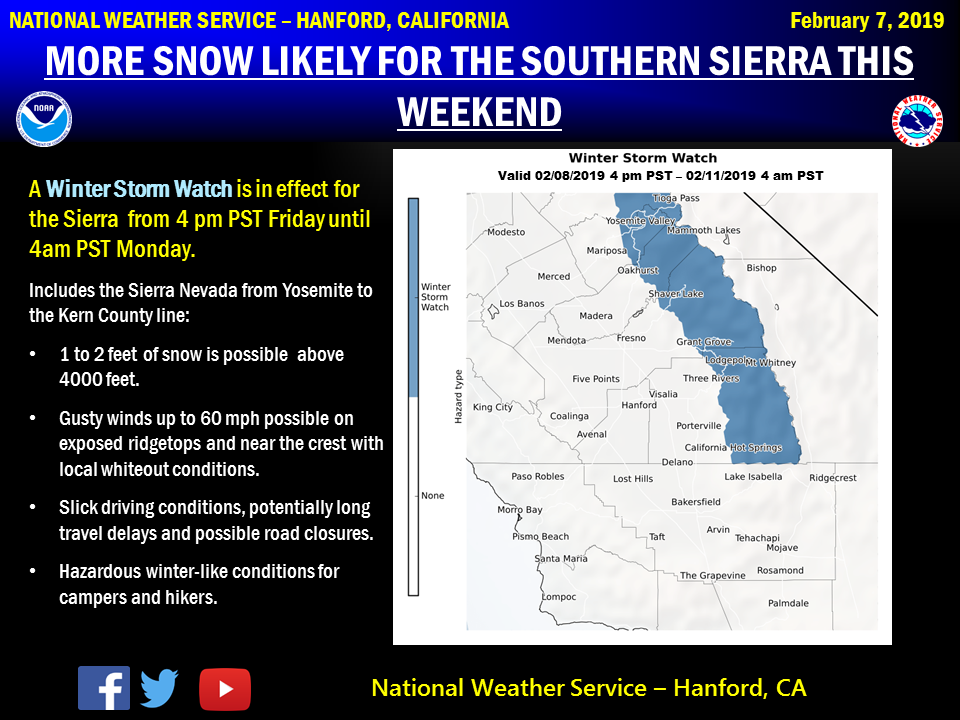 Photo of Winter Storm Advisory from the NWS Hanford