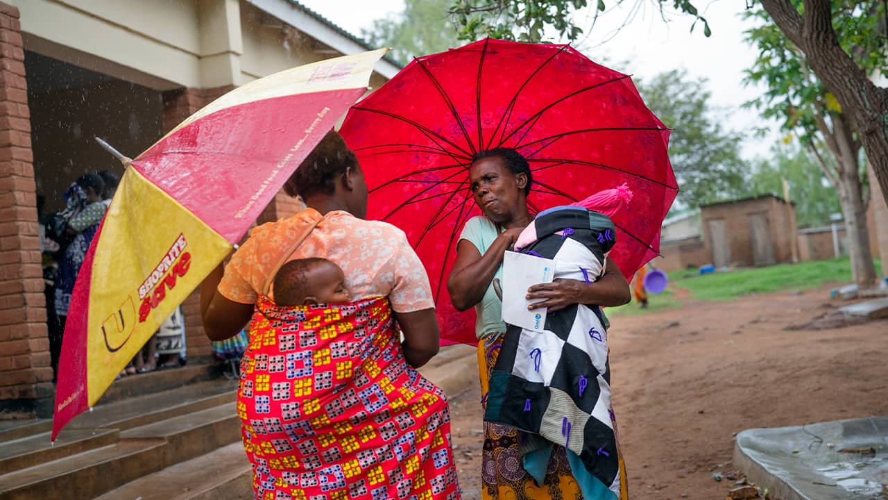 Photo of residents of the Malawi village of Migowi 