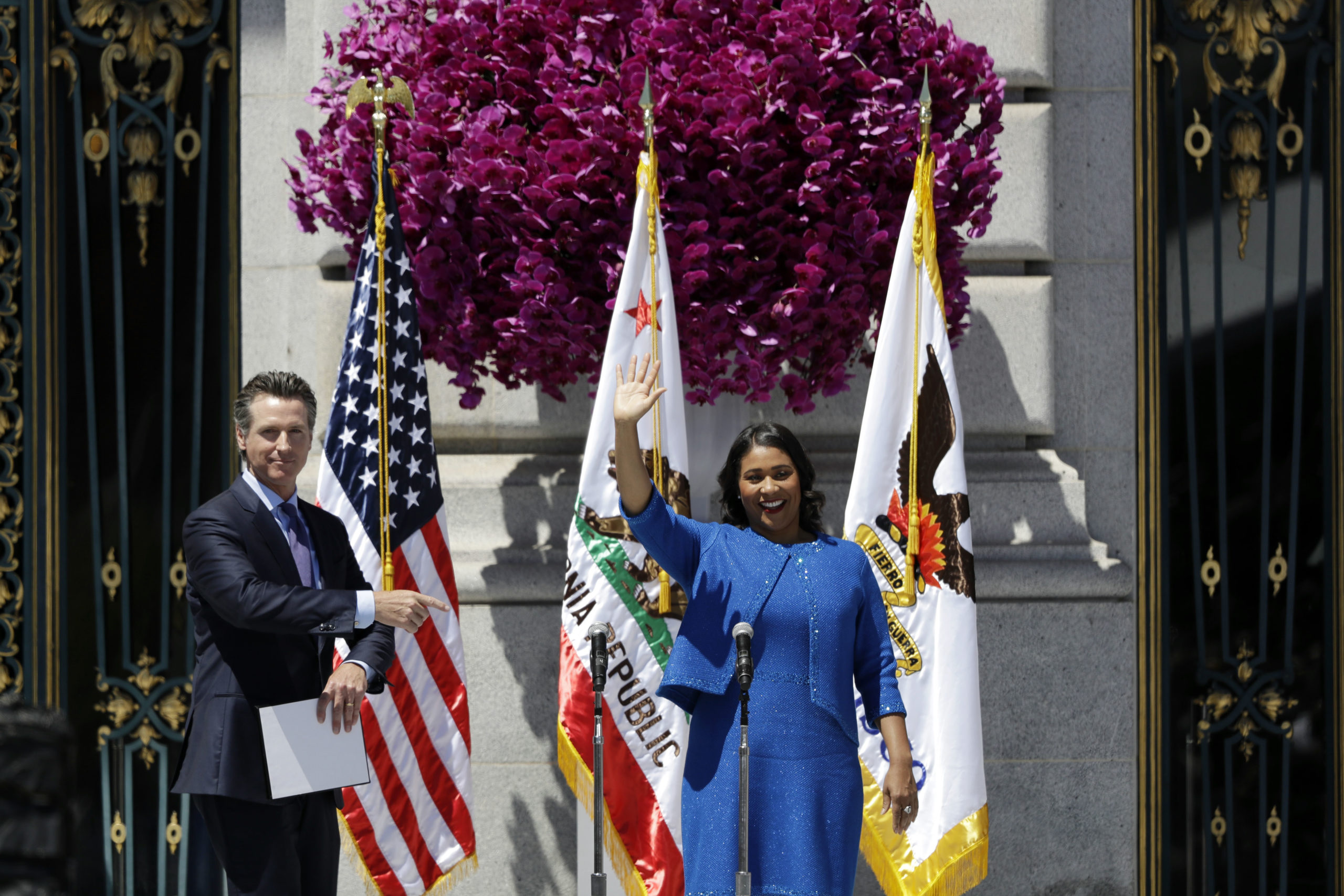 Photo of Gavin Newsom and London Breed