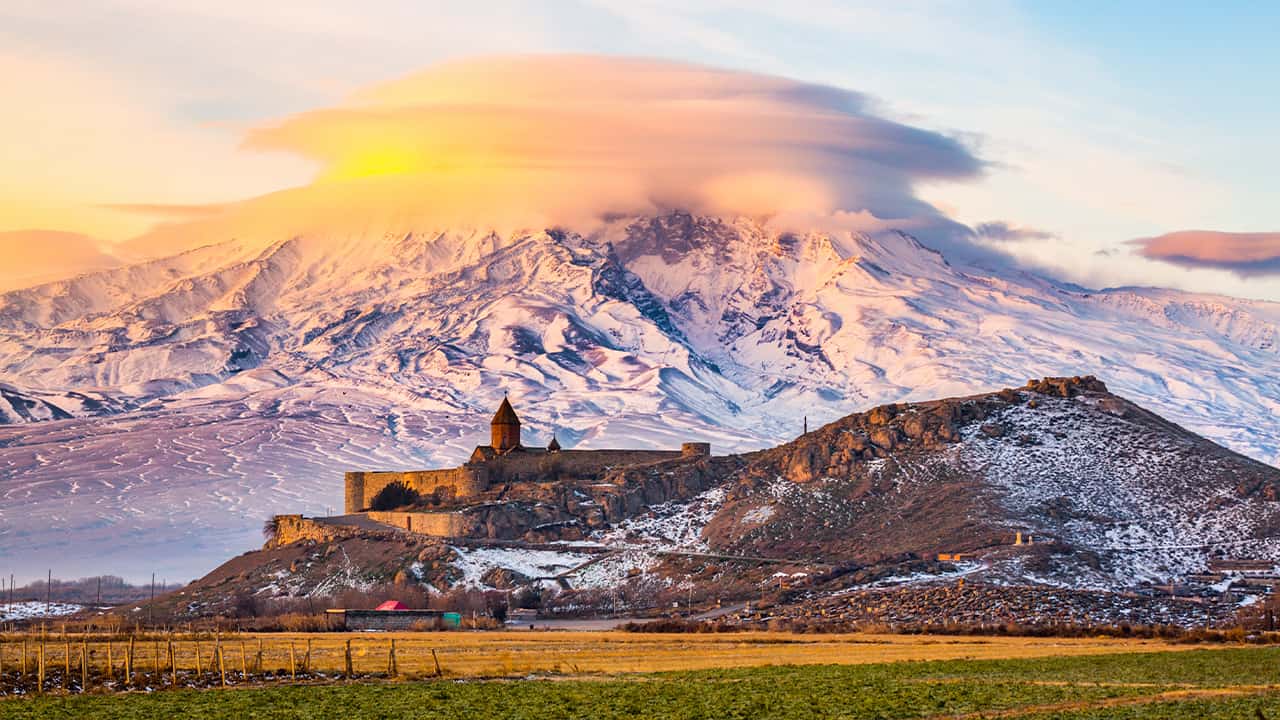 Photo of sunset in Armenia